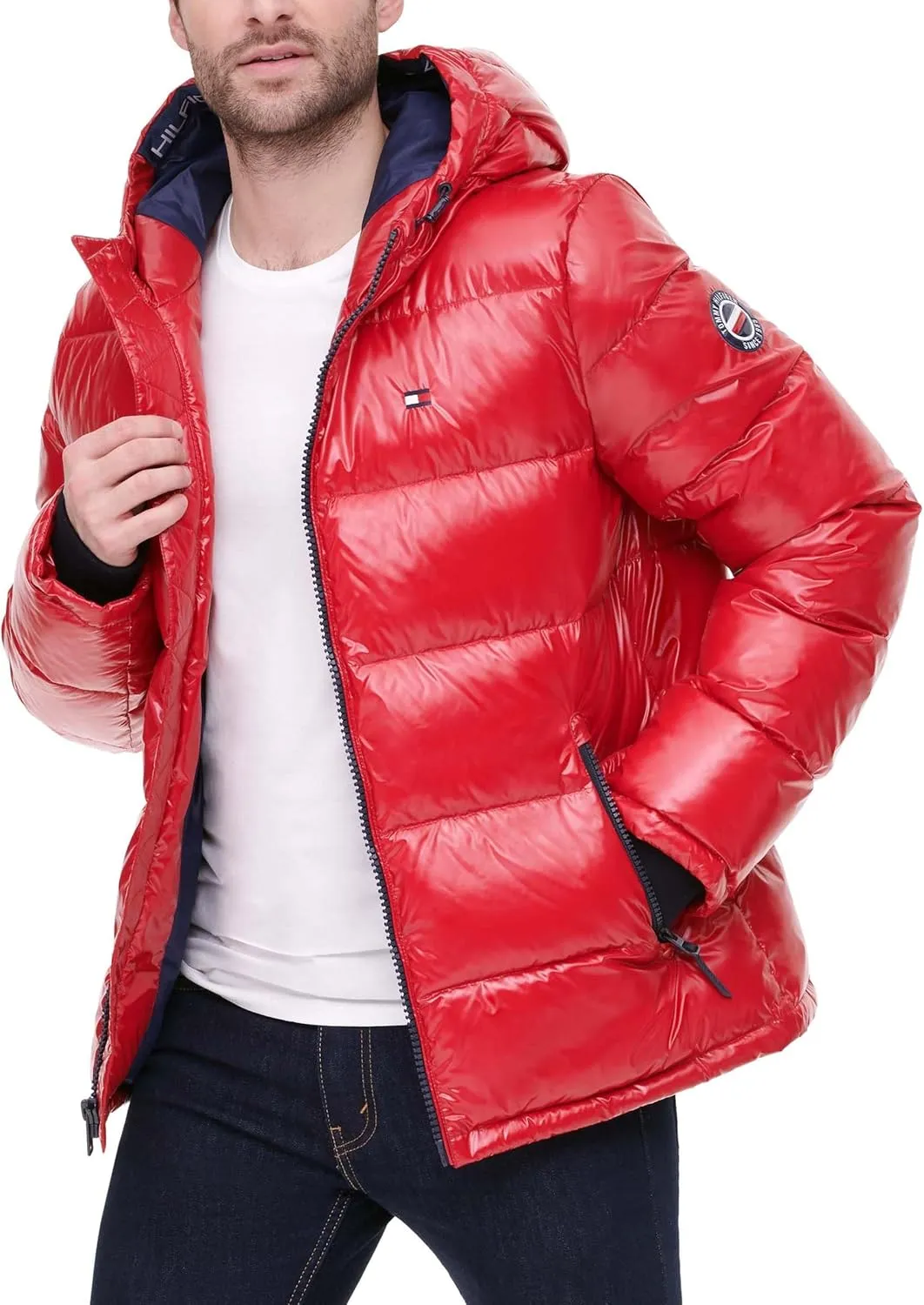 Tommy Hilfiger Mens Hooded Puffer Jacket (Standard and Big & Tall)