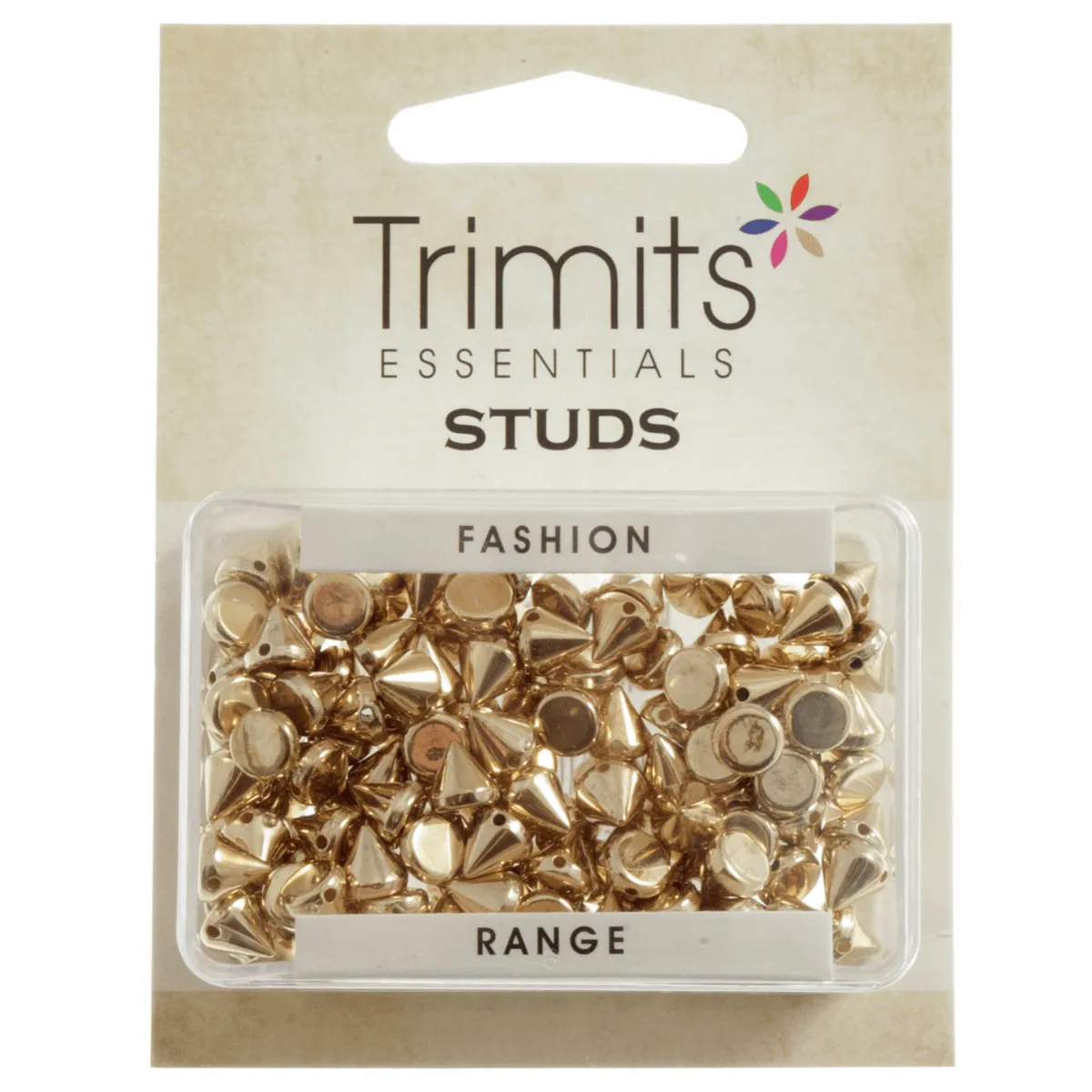 Trimits Gold Cone Sew-On Studs - 6mm (Pack of 120)