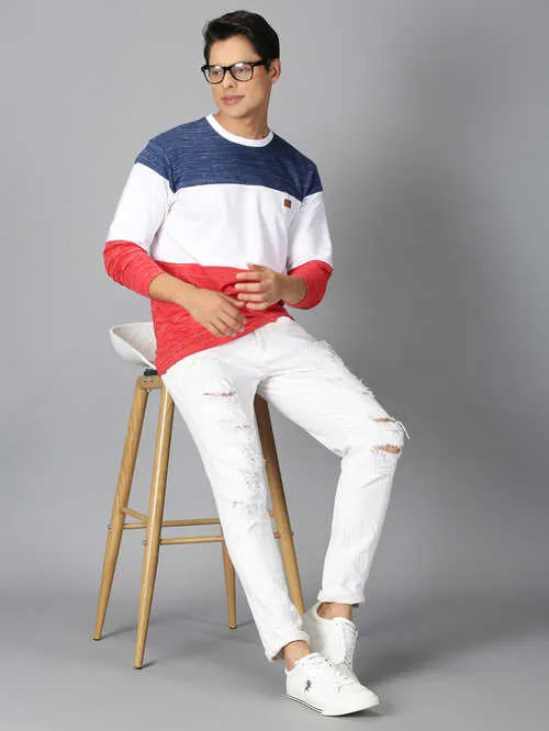 UrGear colorblock Men Round Neck Multicolor Sweatshirt