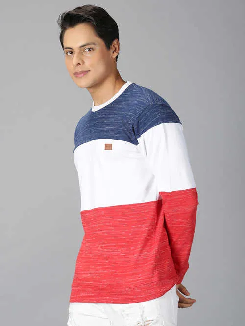 UrGear colorblock Men Round Neck Multicolor Sweatshirt