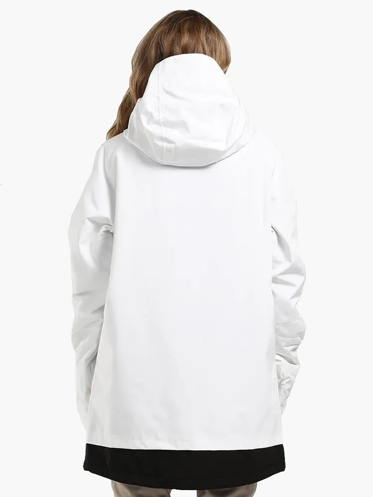 winter new ladies white ski suit single and double board waterproof wear-resistant warm ski suit