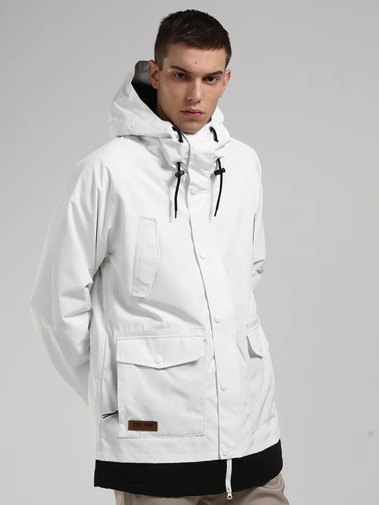 winter new ladies white ski suit single and double board waterproof wear-resistant warm ski suit