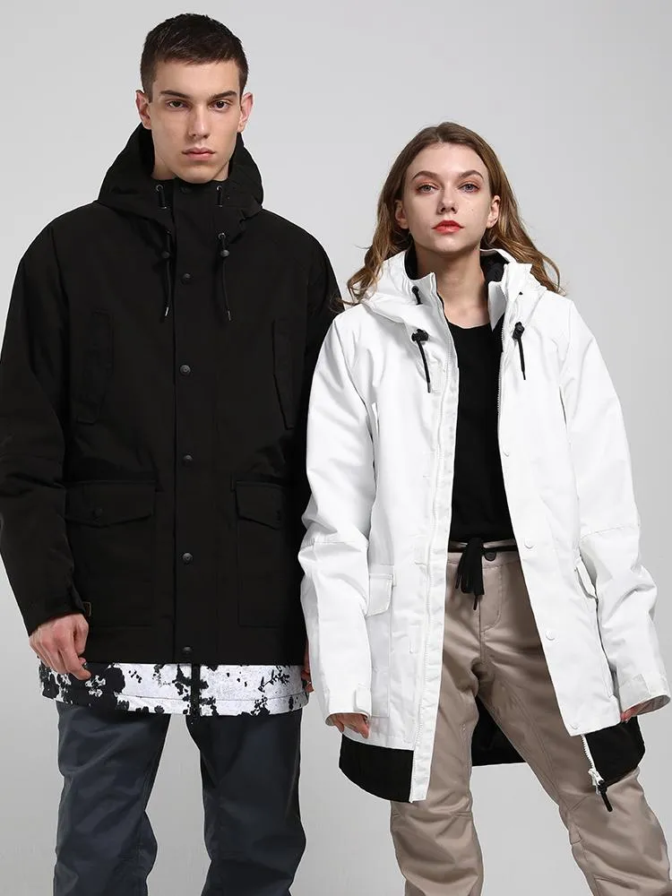 winter new ladies white ski suit single and double board waterproof wear-resistant warm ski suit