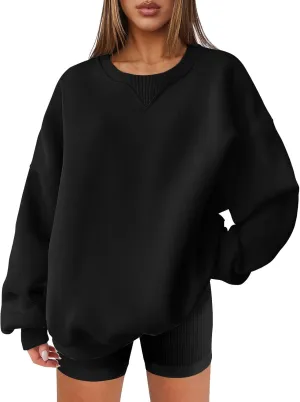 Women Plus Size Sweatshirts Oversized Long Sleeve Crew Neck Pullover Tops Casual Fall Fashion Hoodies