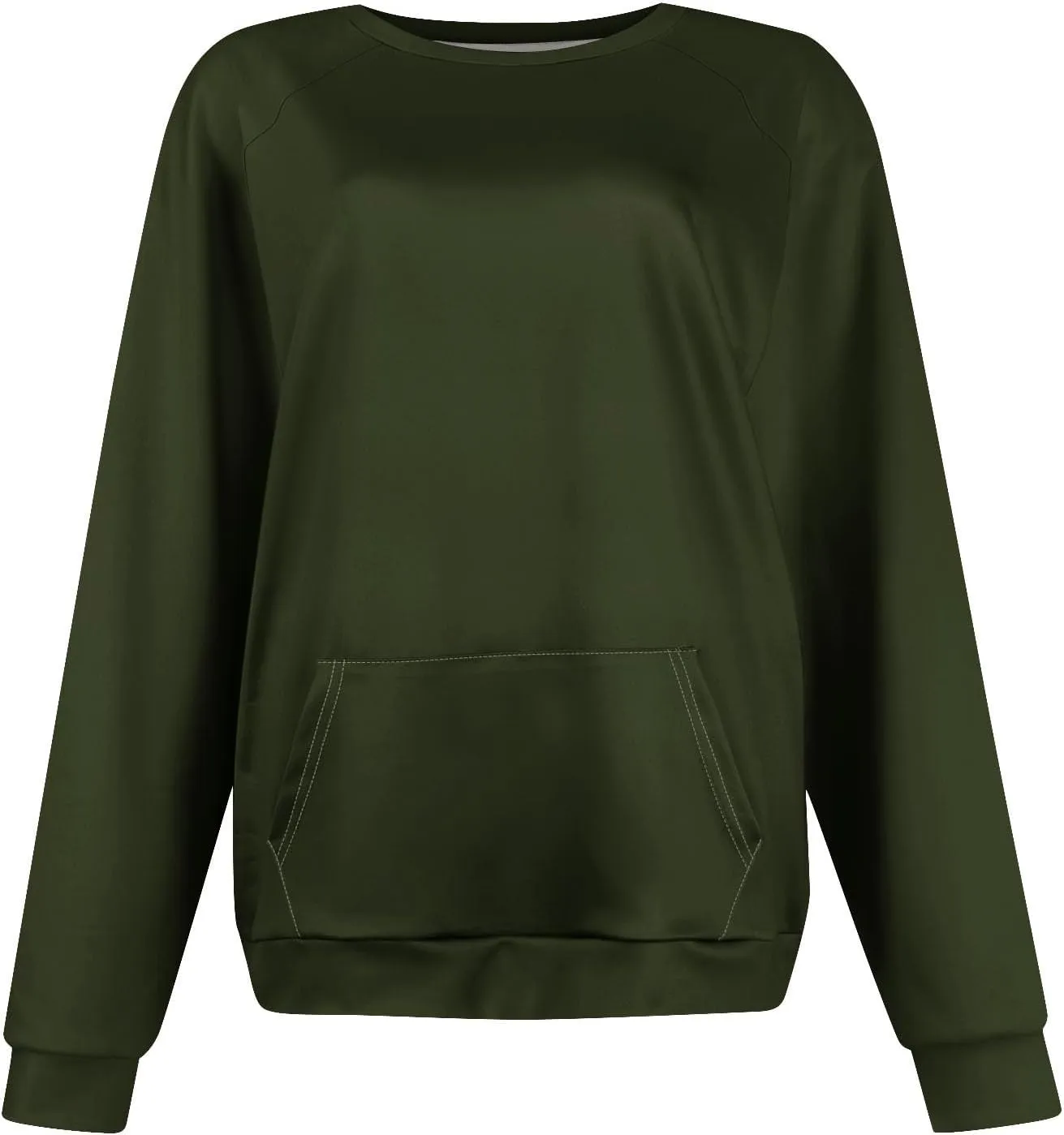 Womens Crewneck Sweatshirt Pullover Trendy Sweatshirts Cute Long Sleeve Y2k Fall Tops Outfits with Pockets