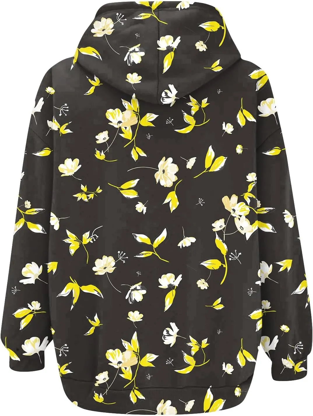 Women's Fashion Floral Print Zip Up Hoodies With Pockets, Casual Style, Long Sleeve, S-3XL