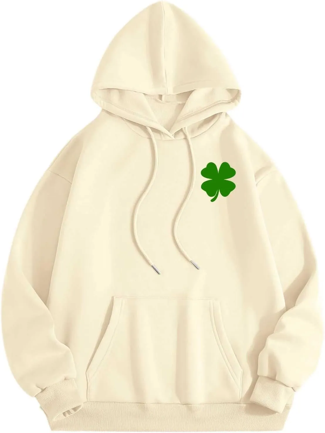Women's Hoodies Heart Print Graphic Long Sleeve Oversized Sweatshirts Drawstring Pullover Top with Pockets
