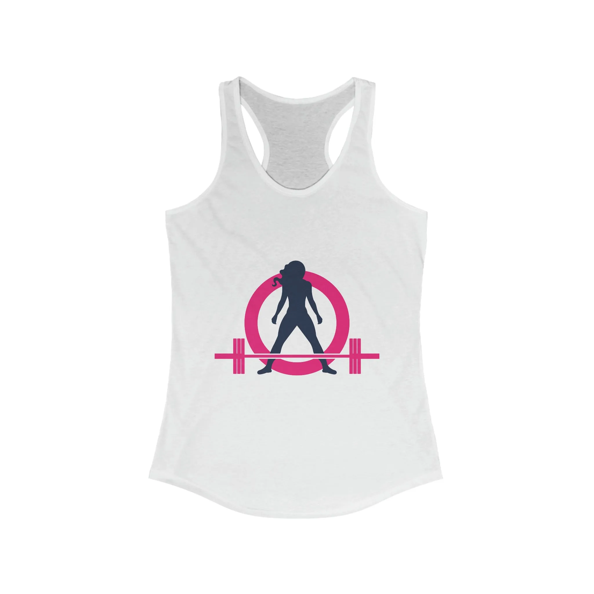 Women's Ideal Racerback Tank - Classic Logo Dark - Plain Back
