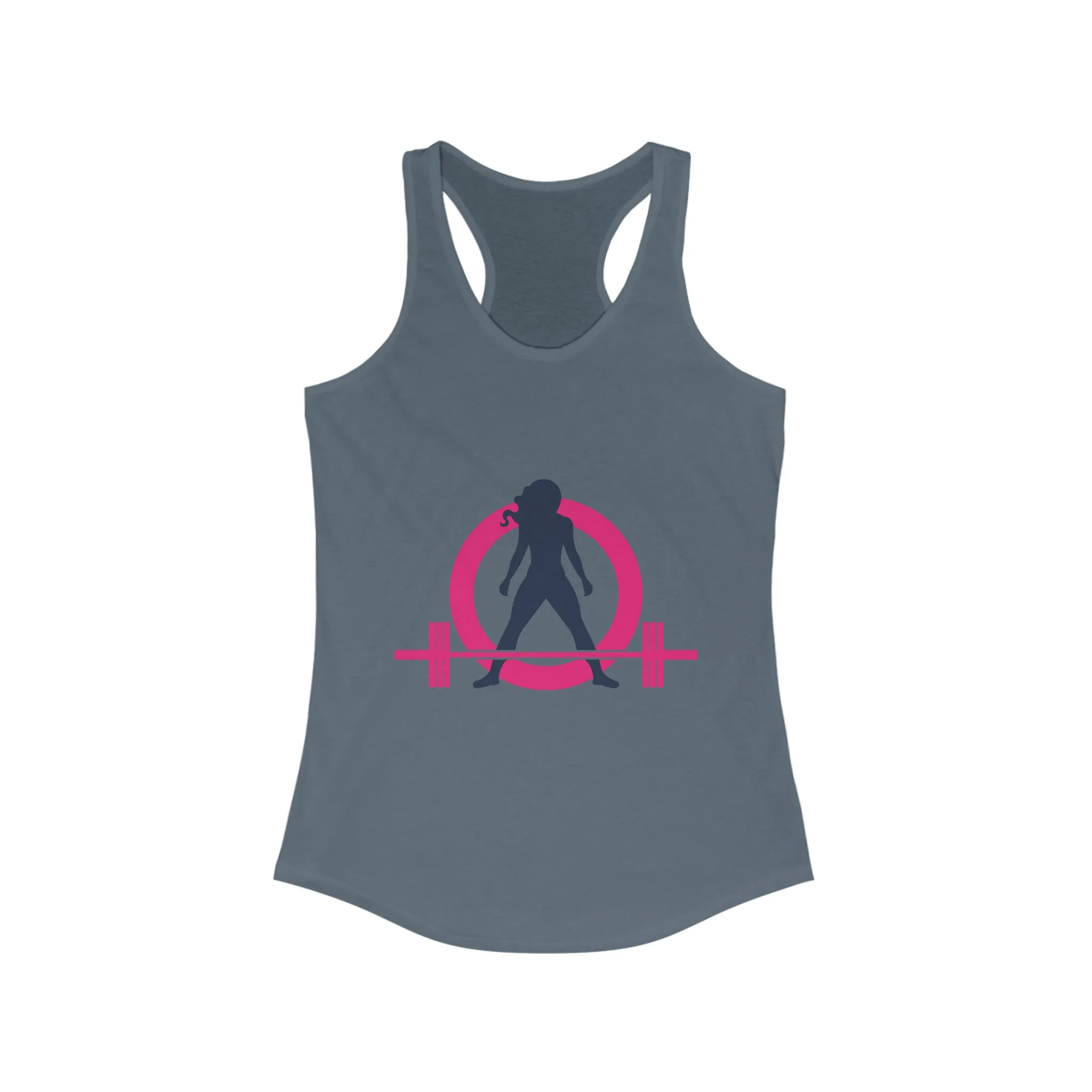 Women's Ideal Racerback Tank - Classic Logo Dark - Plain Back