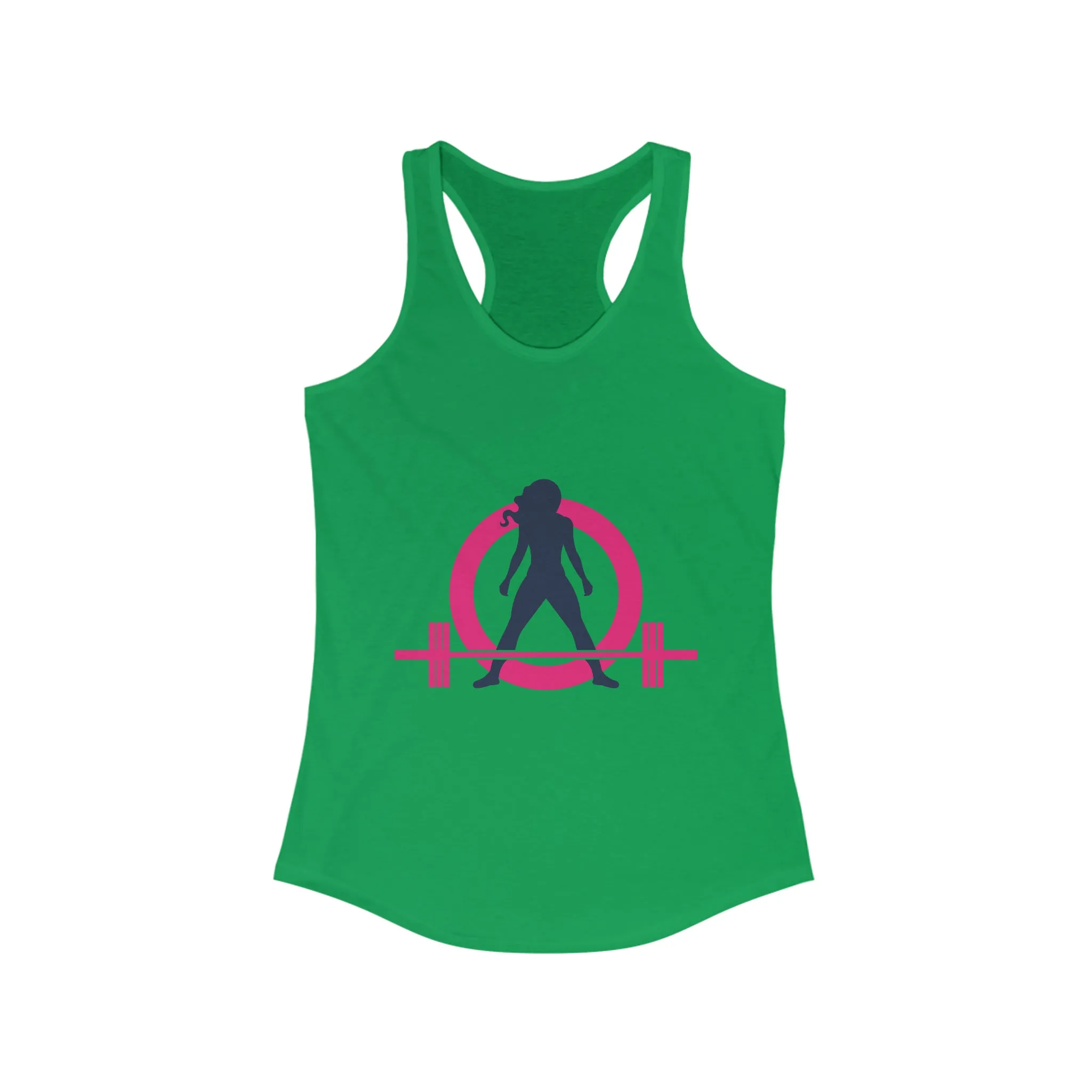 Women's Ideal Racerback Tank - Classic Logo Dark - Plain Back