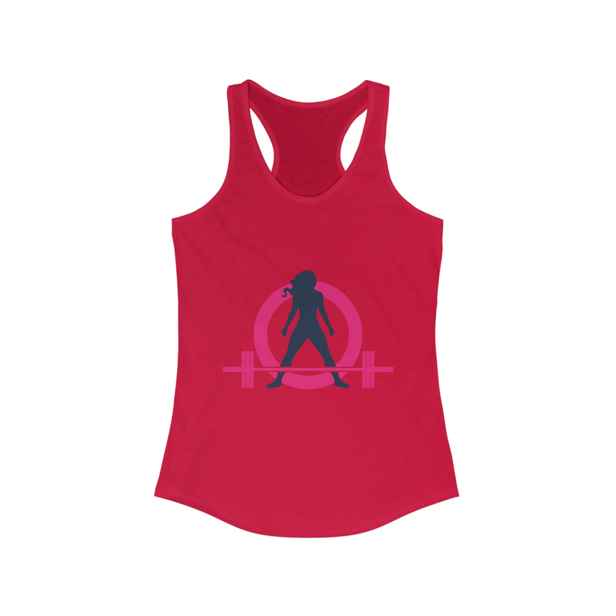 Women's Ideal Racerback Tank - Classic Logo Dark - Plain Back
