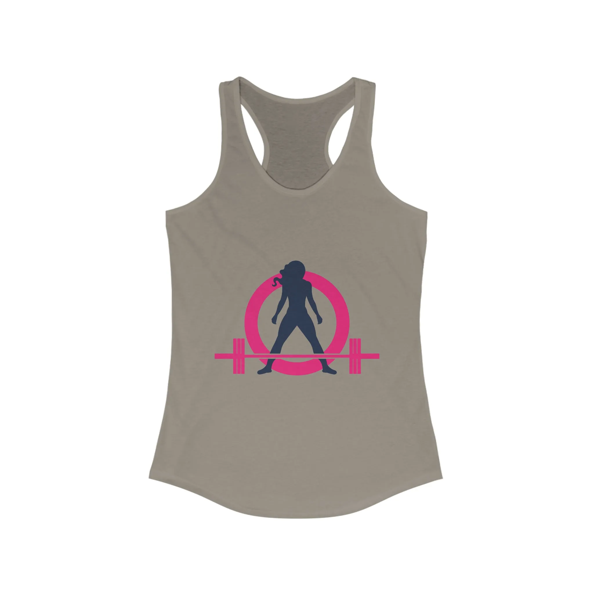 Women's Ideal Racerback Tank - Classic Logo Dark - Plain Back