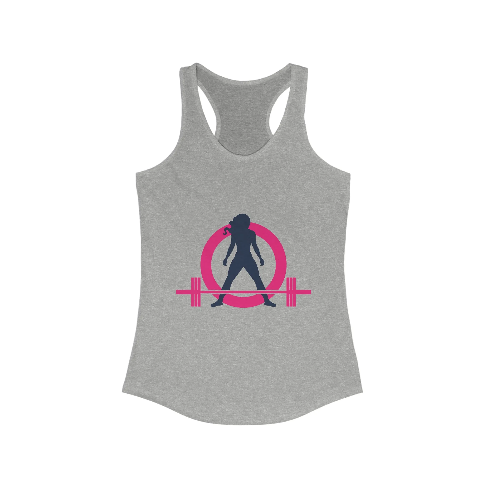 Women's Ideal Racerback Tank - Classic Logo Dark - Plain Back
