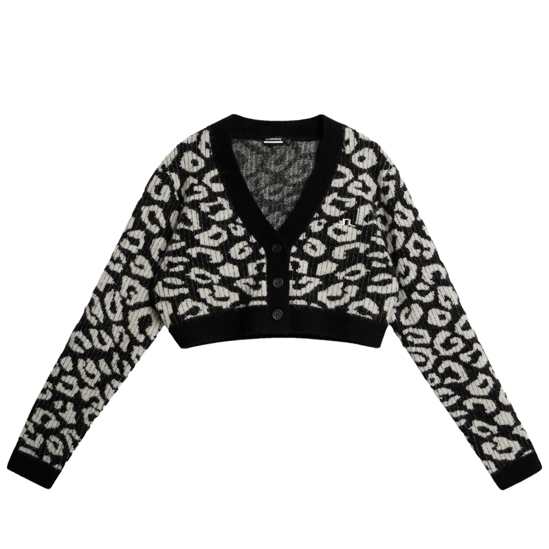 Womens Mallory Cropped Cardigan BW Leopard - W23