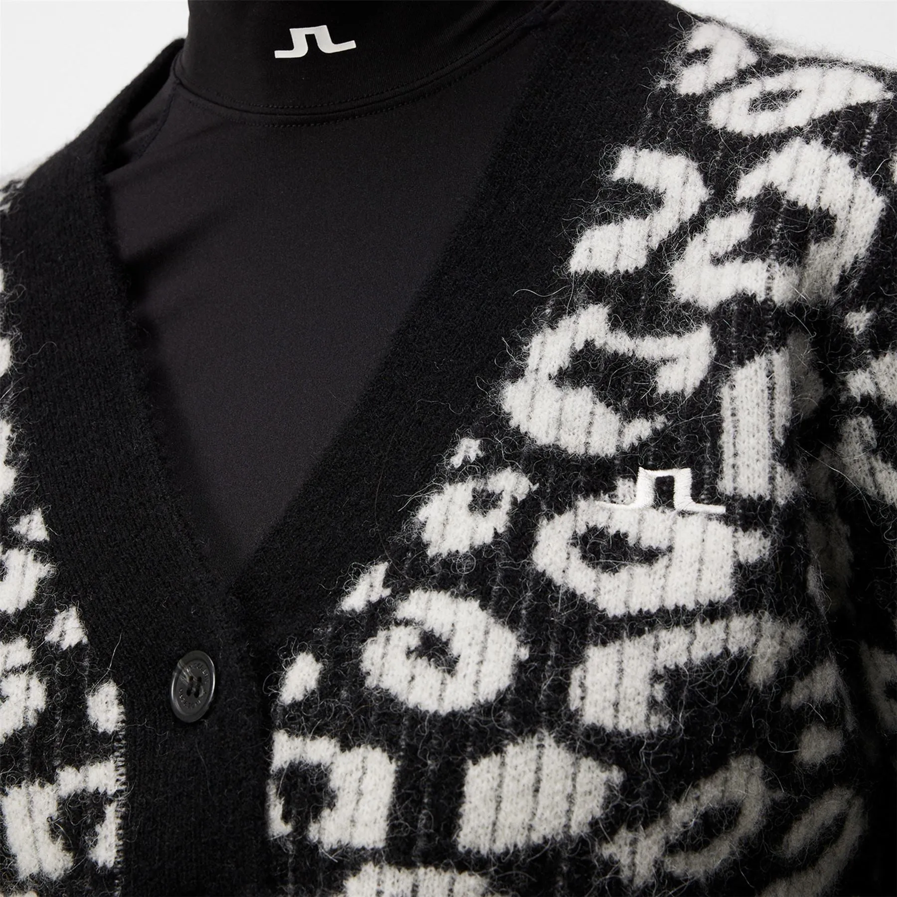 Womens Mallory Cropped Cardigan BW Leopard - W23