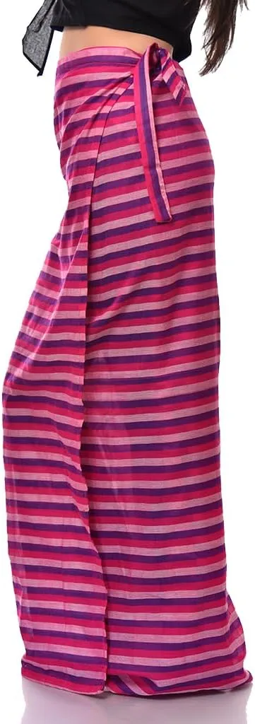Women's Maxi Wrap Pure Cotton Handloom Lungi, Traditional Style, Multiple Colors