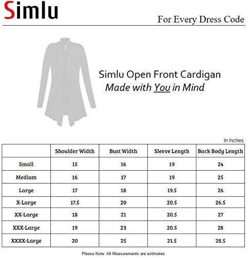 Womens Open Drape Cardigan Reg and Plus Size Cardigan Sweater Long Sleeves - USA White Large