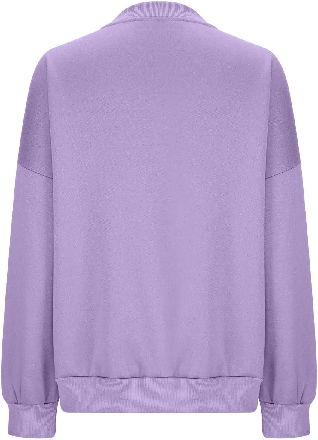 Womens Oversized Long Sleeves Casual Shirts Solid Crewneck Pokets Sweatshirt Pullover Loose Tunic Tops Y2K Clothes