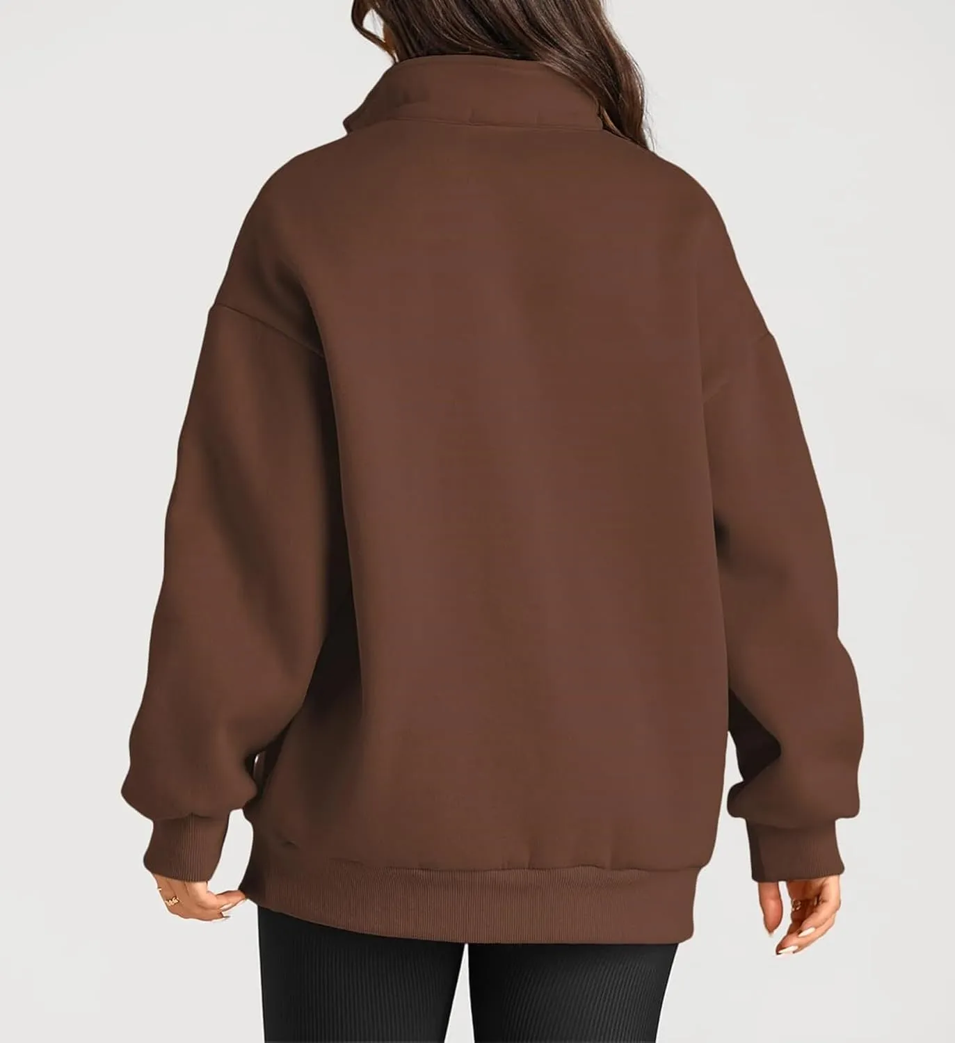 Womens Oversized Sweatshirts Fall Fashion Hoodies Half Zip Pullover Long Sleeve Shirts Clothes Outfits