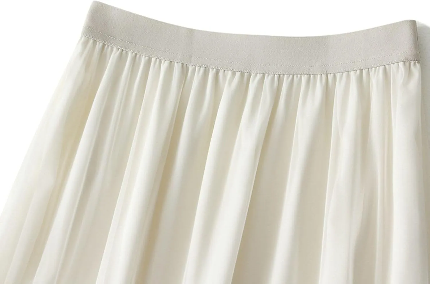 Womens Ruffle Tulle Skirts High Waist Fairy Cake Skirt Pleated Midi Tutu Skirts 2025 Summer Mesh Layered A-line Skirt