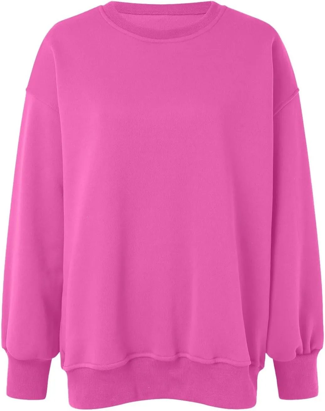 Women's Solid Color Sweatshirt Hoodie Round Neck Pullover Sweater Casual Comfort Fall Fashion Clothing