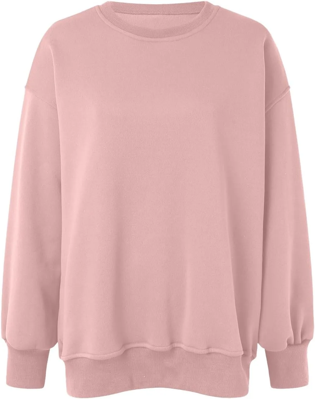 Women's Solid Color Sweatshirt Hoodie Round Neck Pullover Sweater Casual Comfort Fall Fashion Clothing