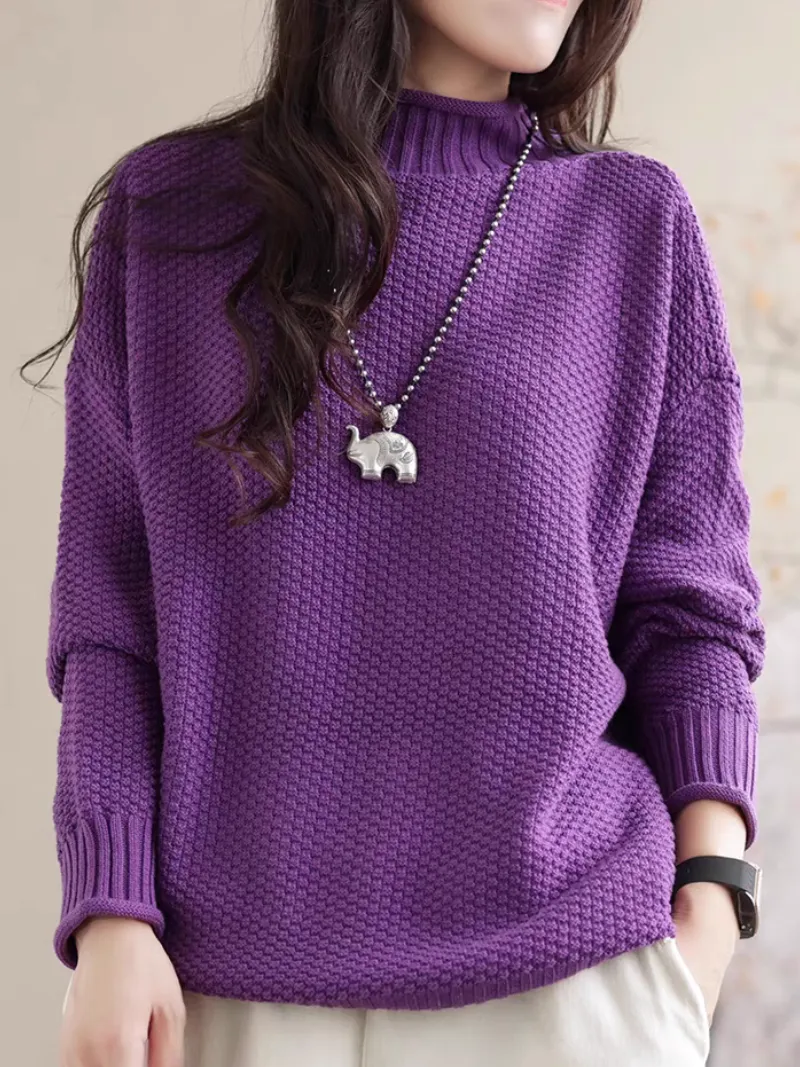 Women's Trendy Looks With Loose Style Sweater