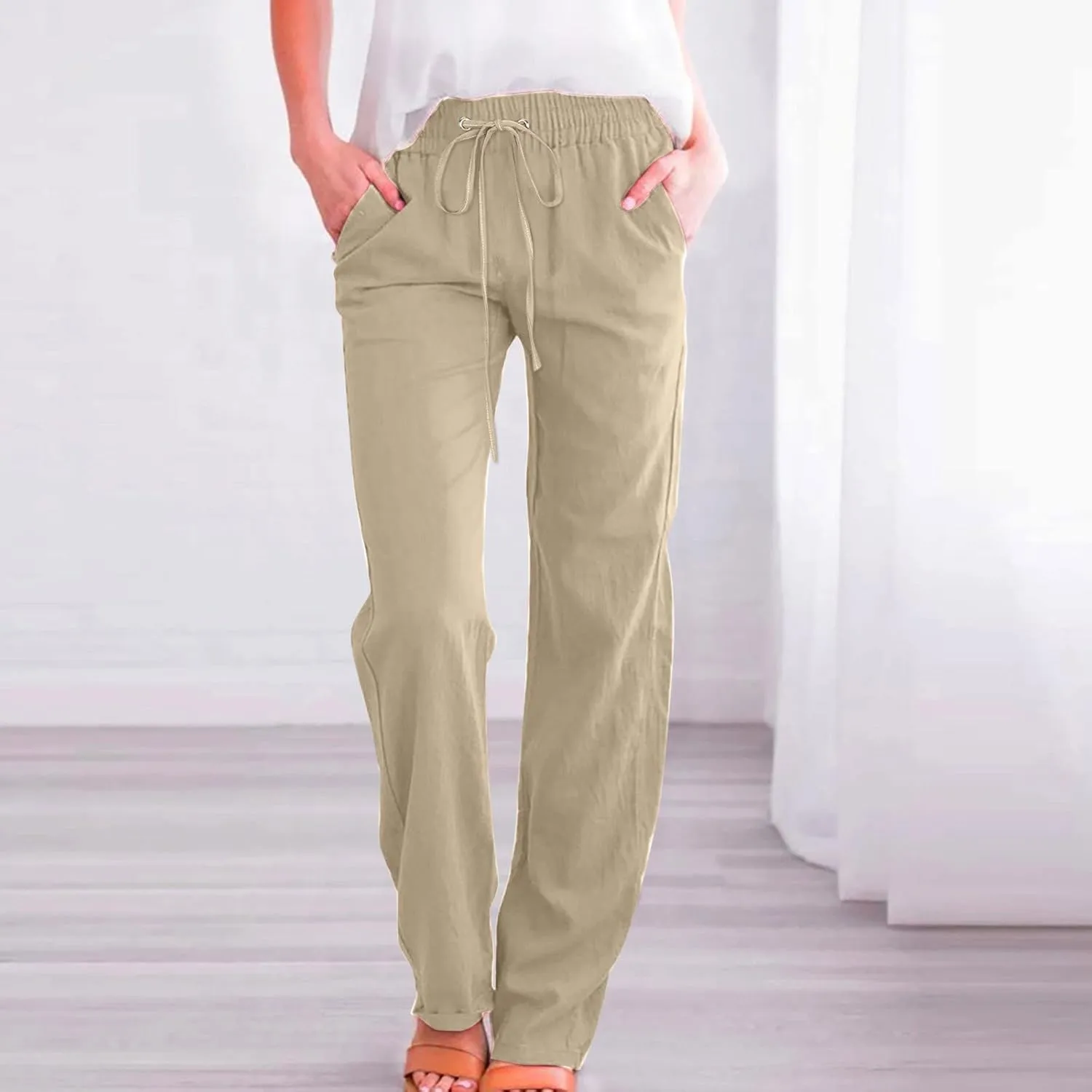 Womens Wide Leg Sweatpants Winter Wideleg Sports Slacks with Pockets Wide Leg Wide Leg