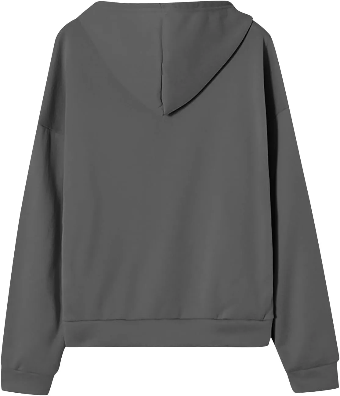 Women's Zip Up Hoodies Casual Fashion Solid Color Long Sleeve Drawstring Pullover Sweatshirt Tops With Pockets