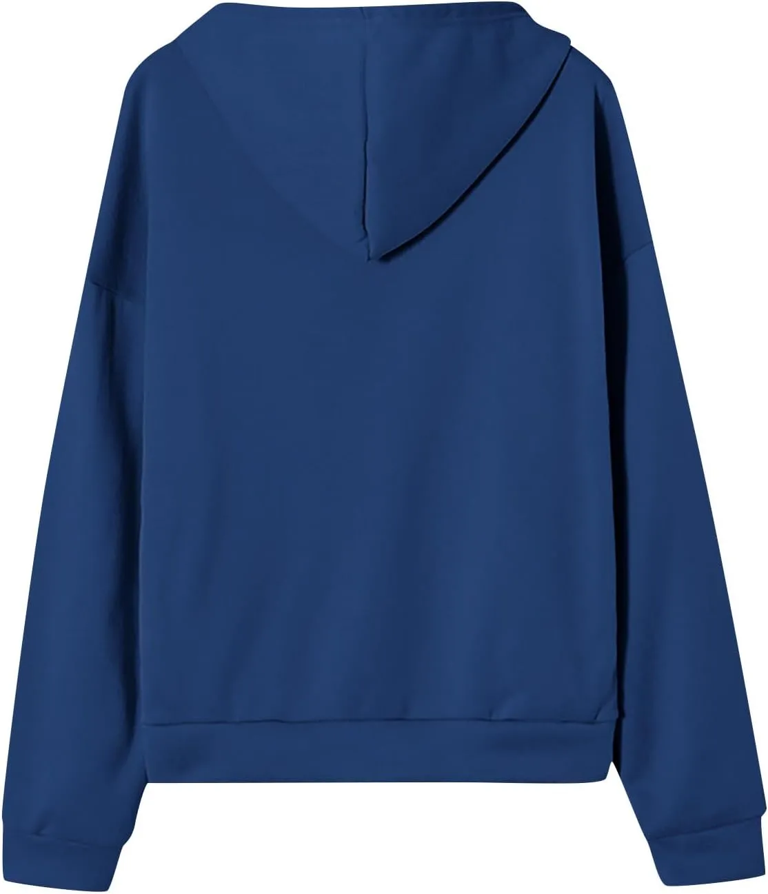 Women's Zip Up Hoodies Casual Fashion Solid Color Long Sleeve Drawstring Pullover Sweatshirt Tops With Pockets