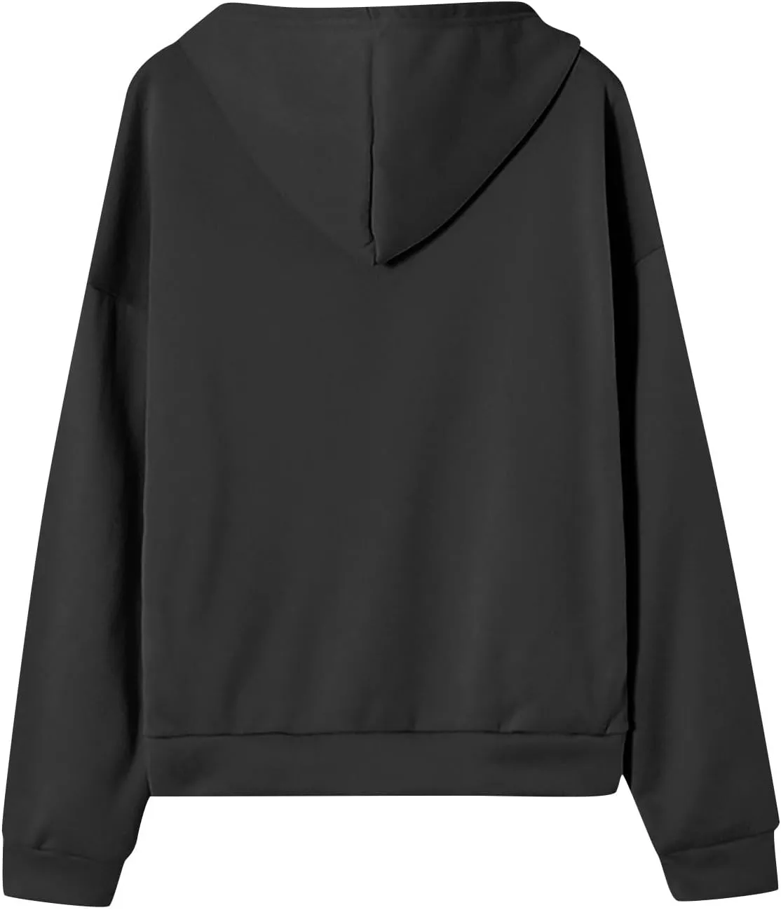 Women's Zip Up Hoodies Casual Fashion Solid Color Long Sleeve Drawstring Pullover Sweatshirt Tops With Pockets
