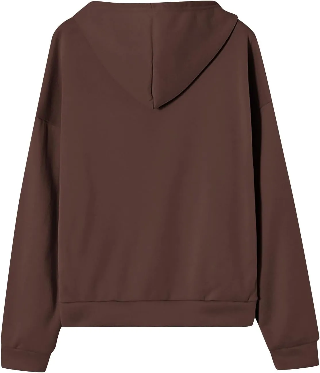 Women's Zip Up Hoodies Casual Fashion Solid Color Long Sleeve Drawstring Pullover Sweatshirt Tops With Pockets