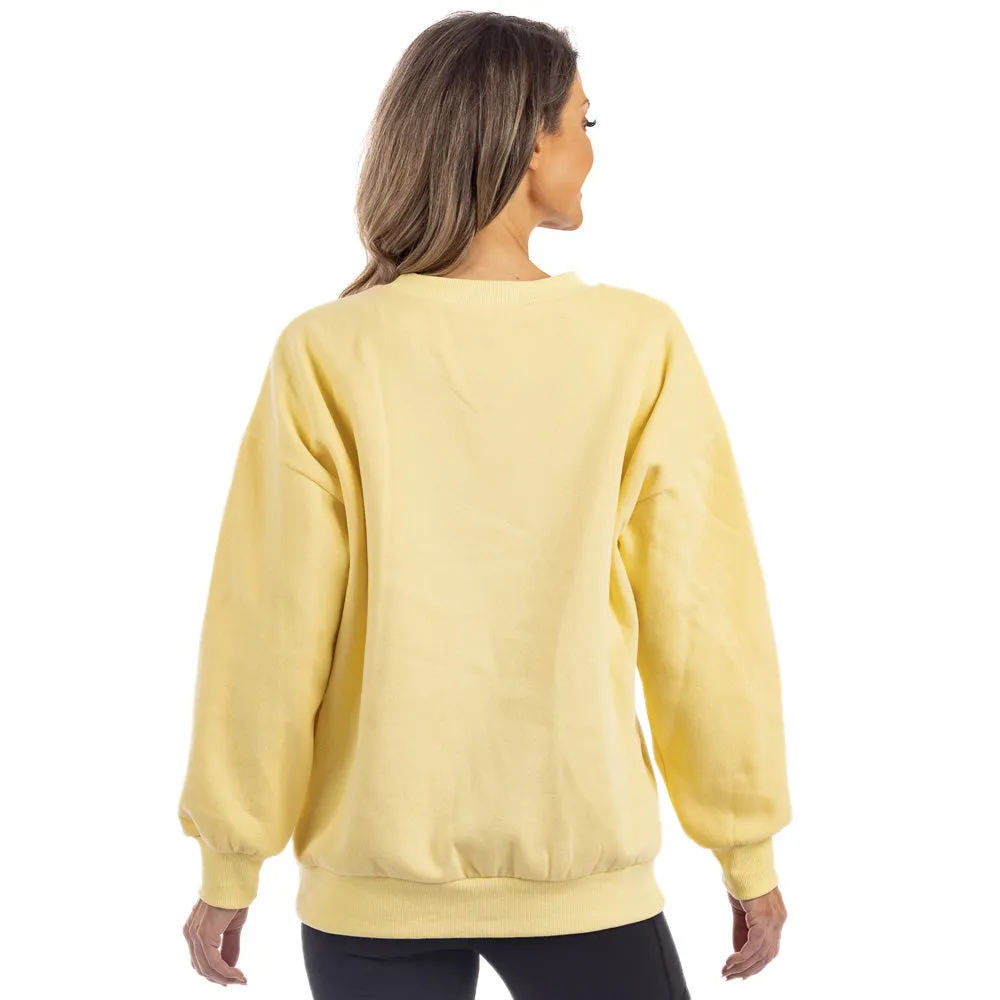 Yellow Crew Neck Wholesale Sweatshirt