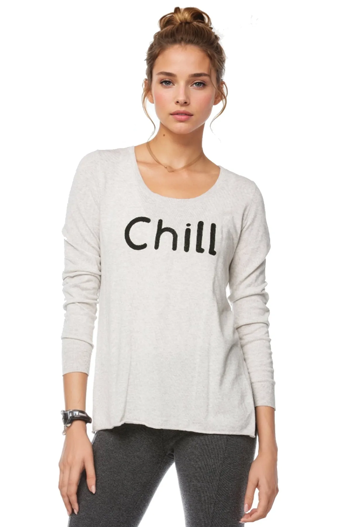 Zen Blend Crewneck Sweater with Stitched Embroidery on Sale Now