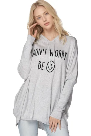 Zen "Reese" Hoodie Pullover - Don't Worry Be Happy Embroidery