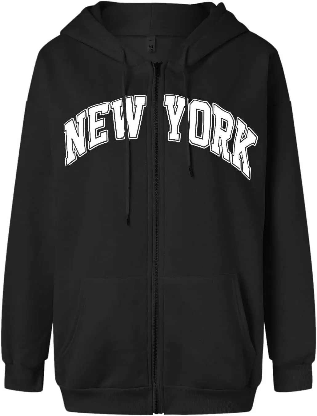 Zip Up Hoodies for Teen Girls New York Sweatshirts with Hood 2024 Fall Outfits Full Zipper Pullover Long Sleeve